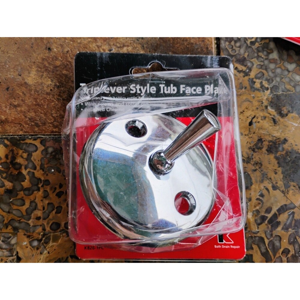 Triplever Style Tub Face Plate / Polished Chrome / Keeney K826